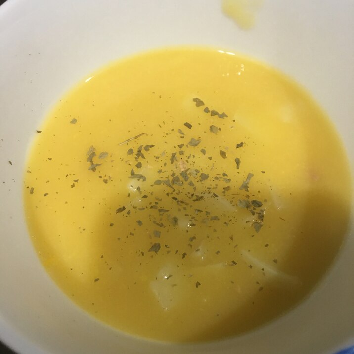 チキンクリームスープ缶で簡単スープ